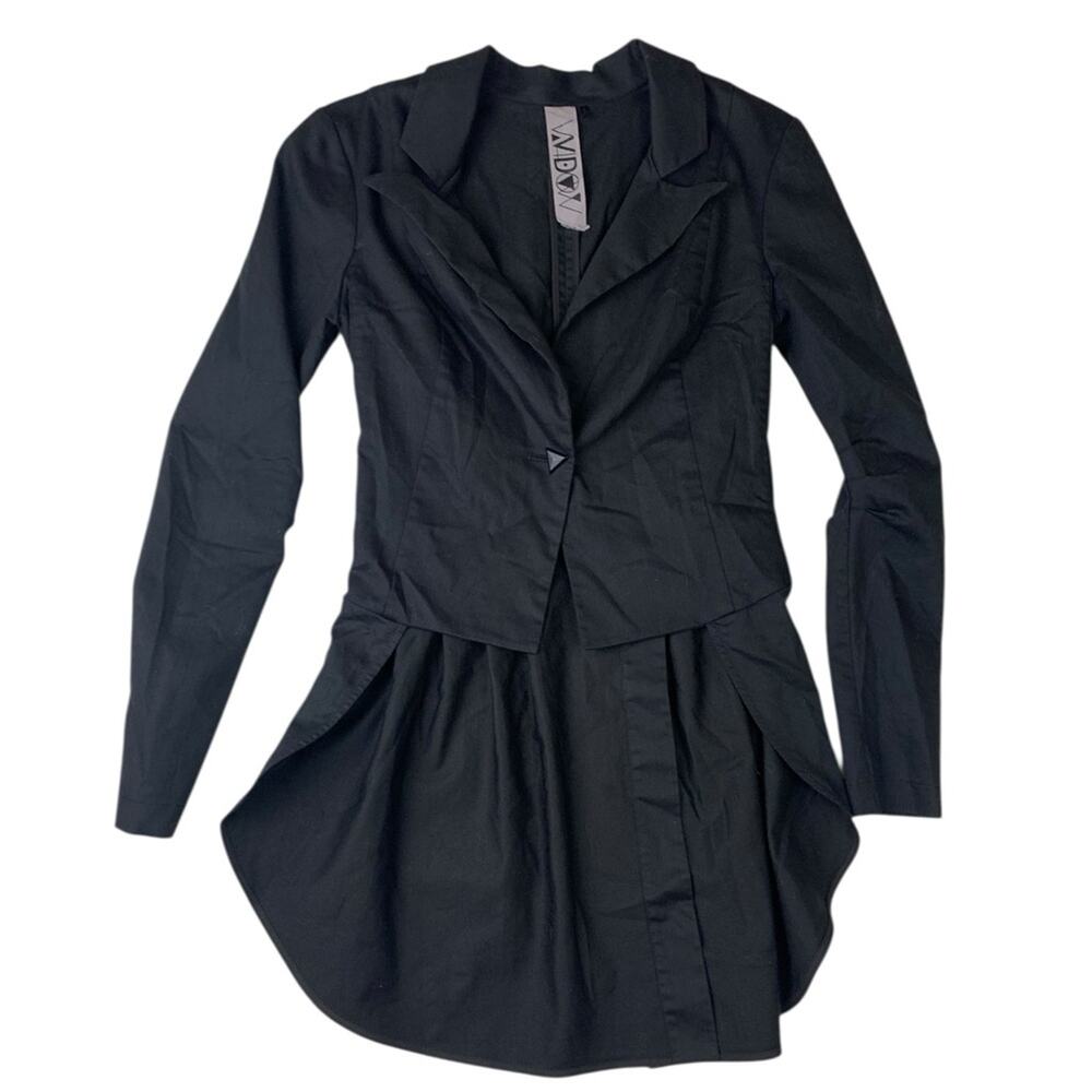 Widow size small lip service black blazer tail coat goth step in time